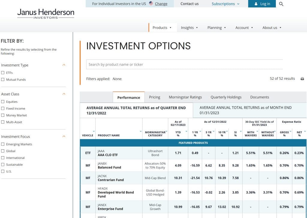 Janus Henderson Investors – Global Web Platform (GWP)